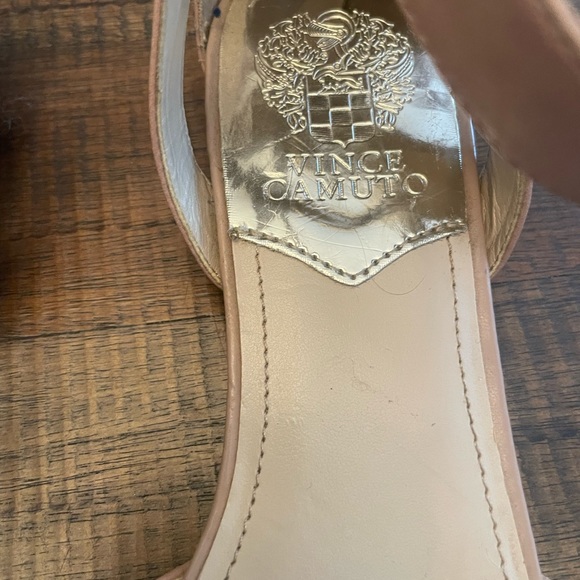 Vince camuto wendell ankle strap Flats Shoes pink Leather 9 - Picture 4 of 8